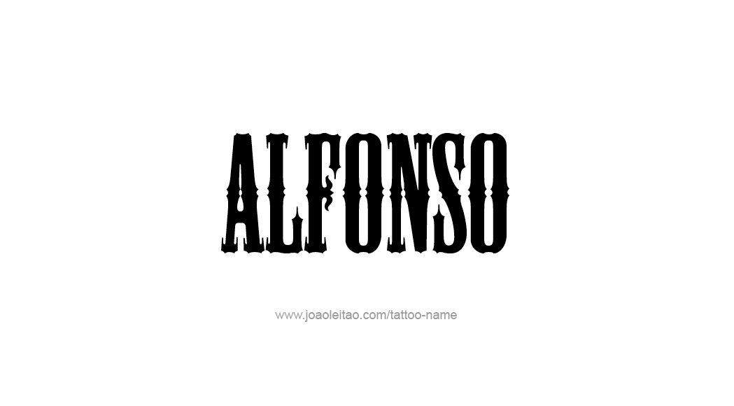 Tattoo Design  Name Alfonso   