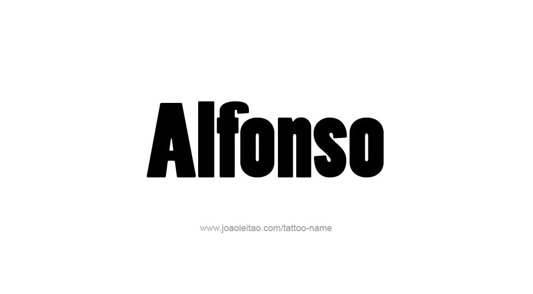 Tattoo Design  Name Alfonso   