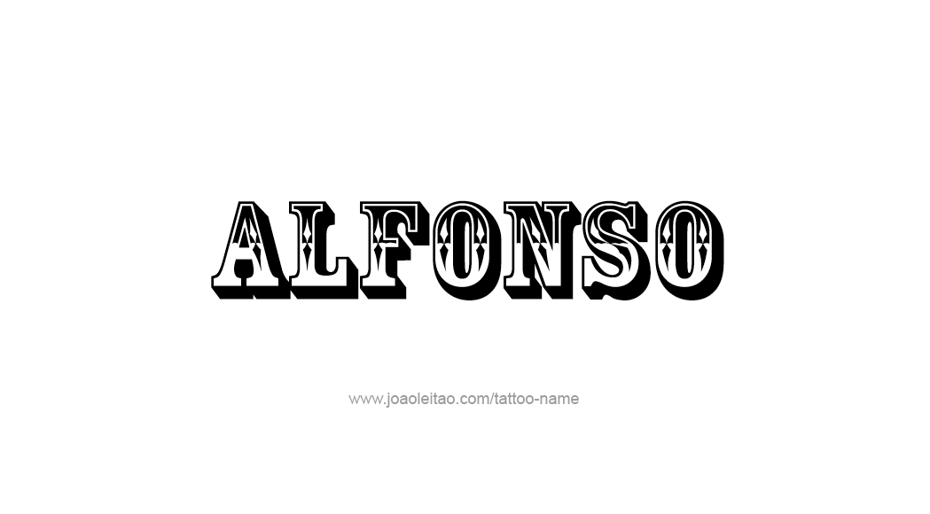 Tattoo Design  Name Alfonso   