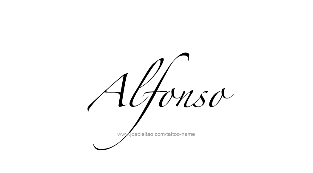 Tattoo Design  Name Alfonso   