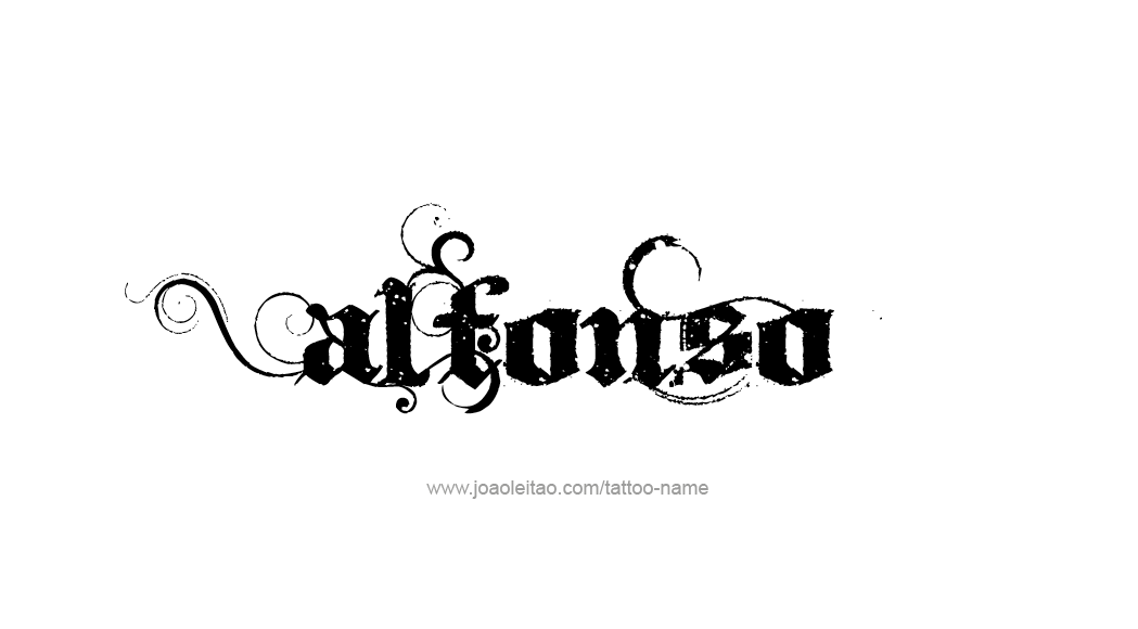 Tattoo Design  Name Alfonso   