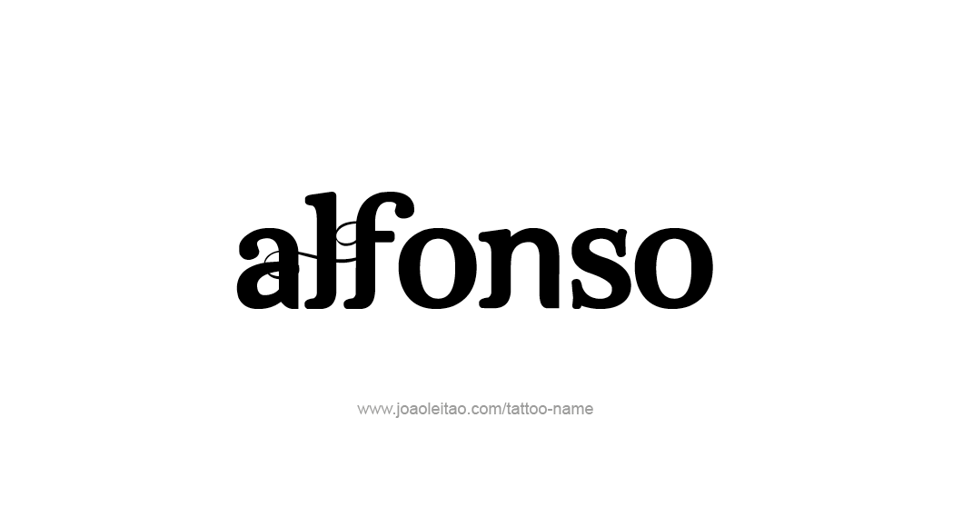 Tattoo Design  Name Alfonso   