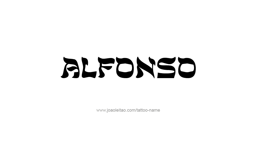 Tattoo Design  Name Alfonso   