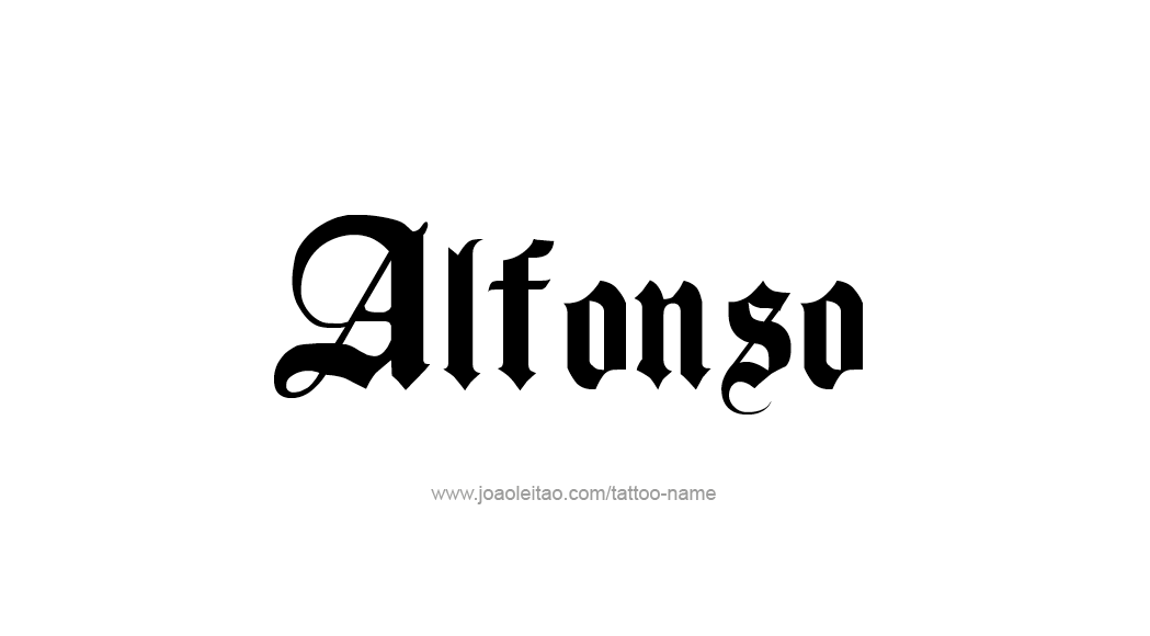 Tattoo Design  Name Alfonso   