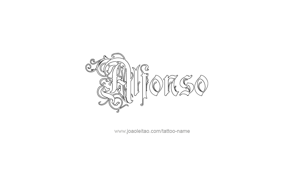 Tattoo Design  Name Alfonso   