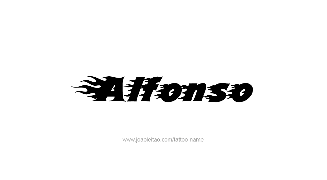 Tattoo Design  Name Alfonso   