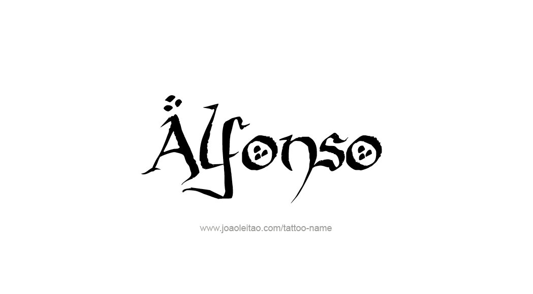 Tattoo Design  Name Alfonso   