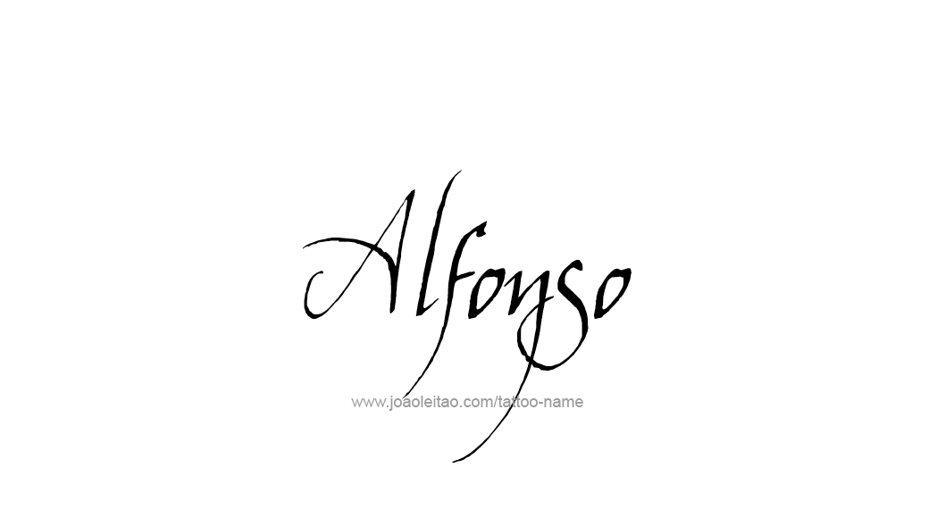 Tattoo Design  Name Alfonso   