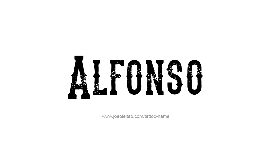 Tattoo Design  Name Alfonso   