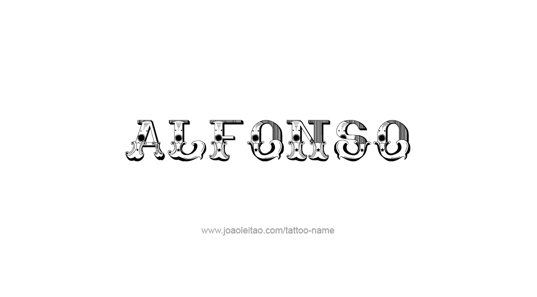 Tattoo Design  Name Alfonso   