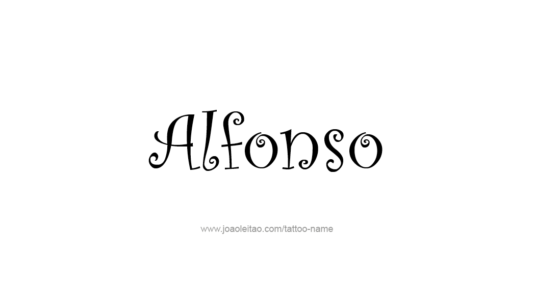 Tattoo Design  Name Alfonso   