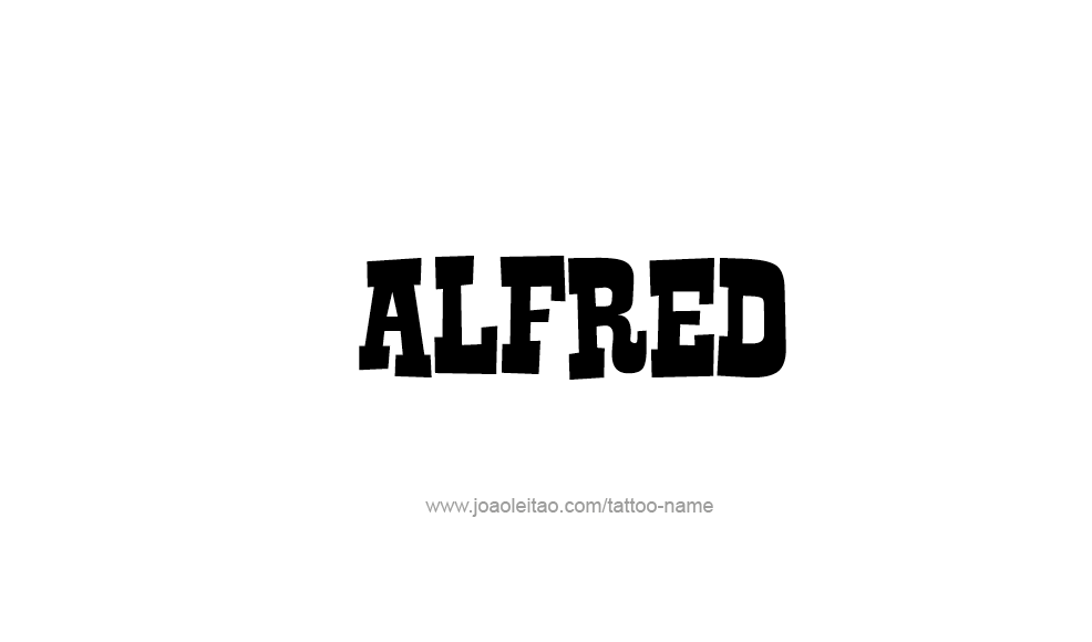 Tattoo Design  Name Alfred   