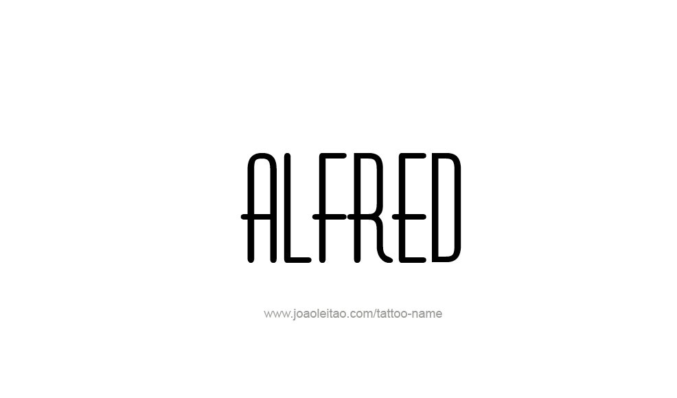 Tattoo Design  Name Alfred   