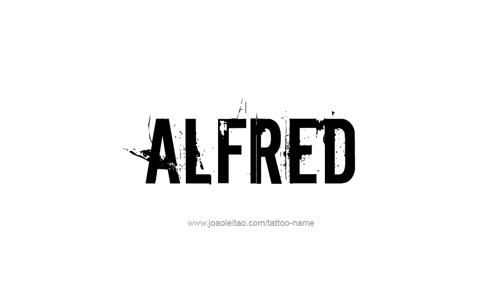 Tattoo Design  Name Alfred   