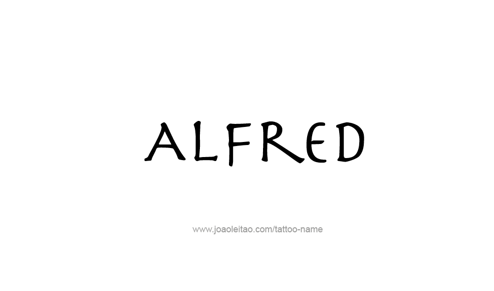 Tattoo Design  Name Alfred   