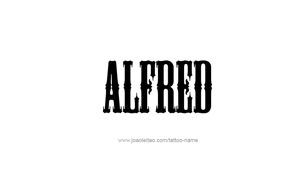 Tattoo Design  Name Alfred   