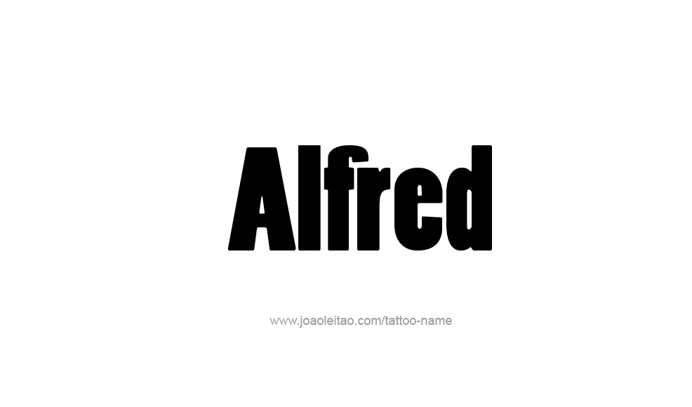 Tattoo Design  Name Alfred   