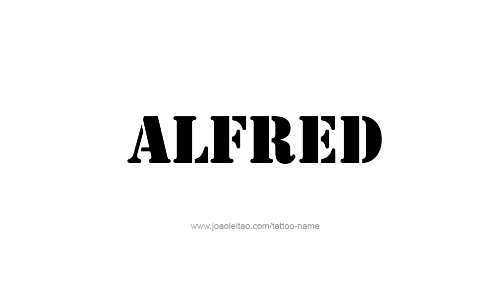 Tattoo Design  Name Alfred   