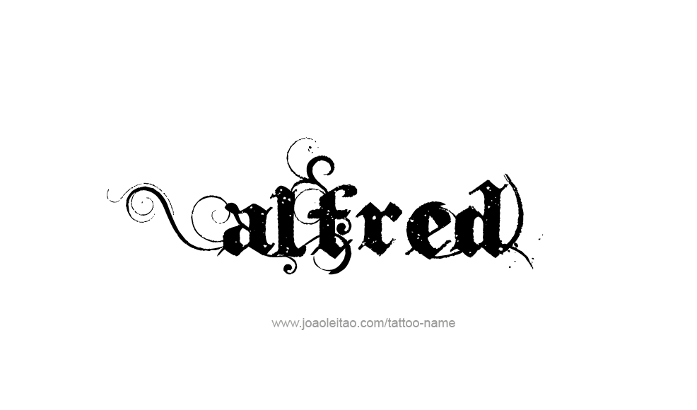 Tattoo Design  Name Alfred   