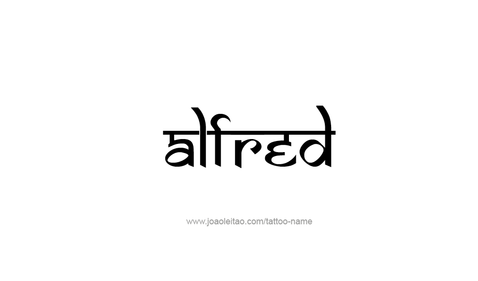 Tattoo Design  Name Alfred   