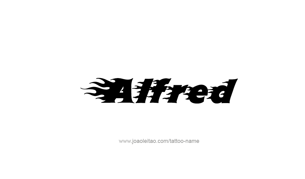 Tattoo Design  Name Alfred   