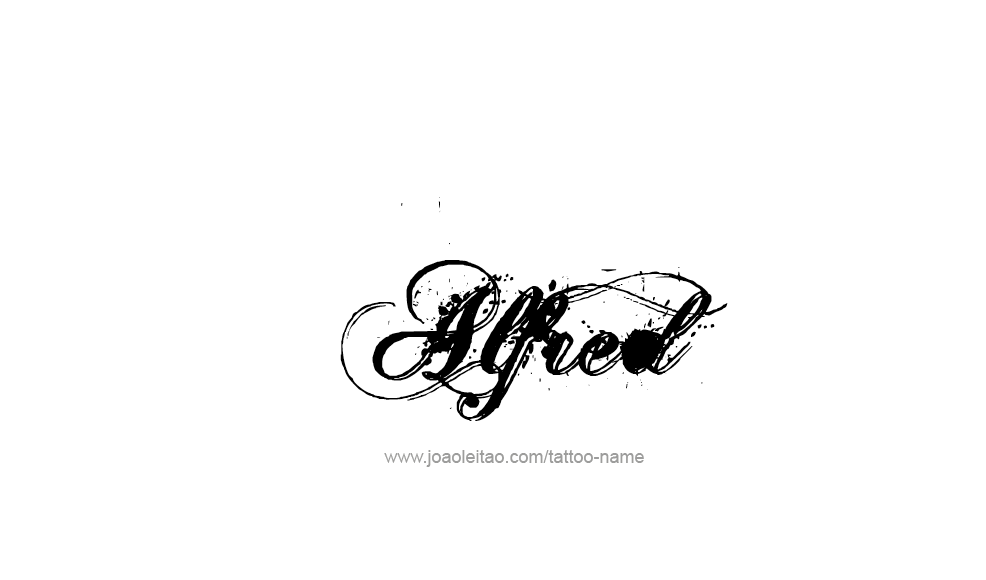 Tattoo Design  Name Alfred   