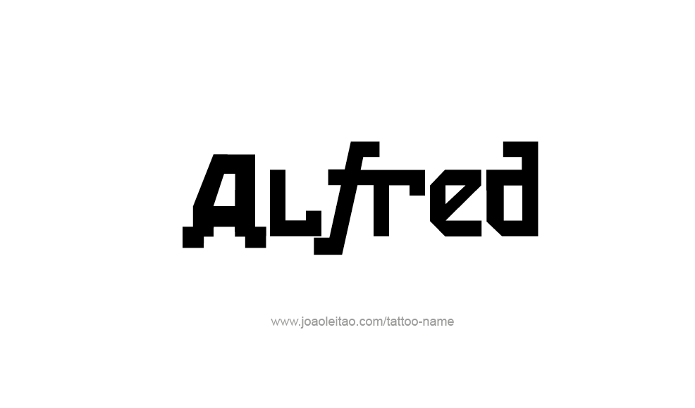 Tattoo Design  Name Alfred   