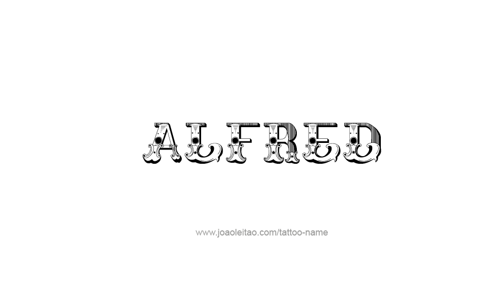 Tattoo Design  Name Alfred   