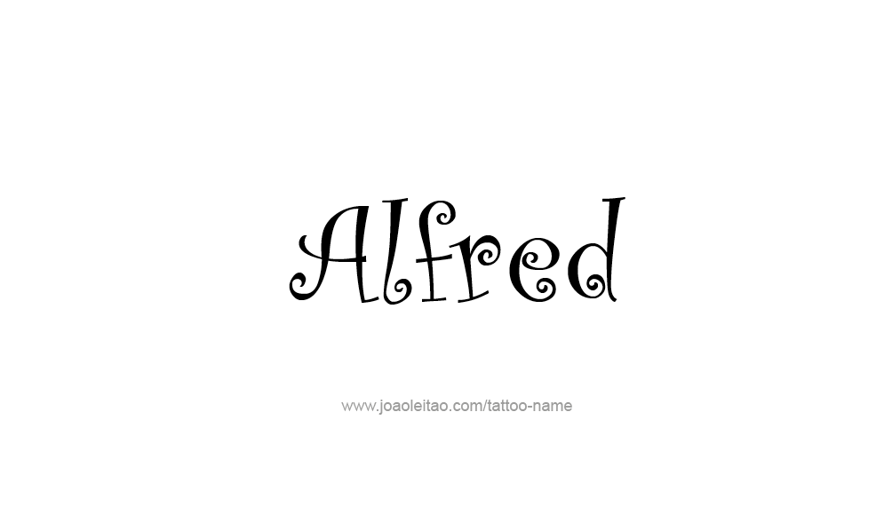 Tattoo Design  Name Alfred   