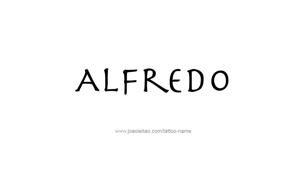 Tattoo Design  Name Alfredo   