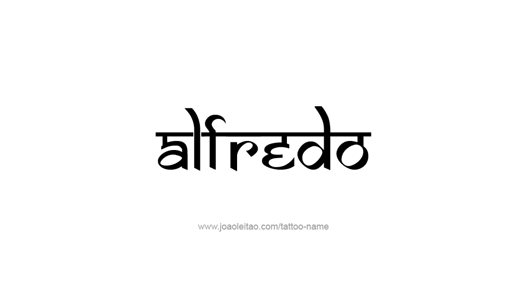 Tattoo Design  Name Alfredo   