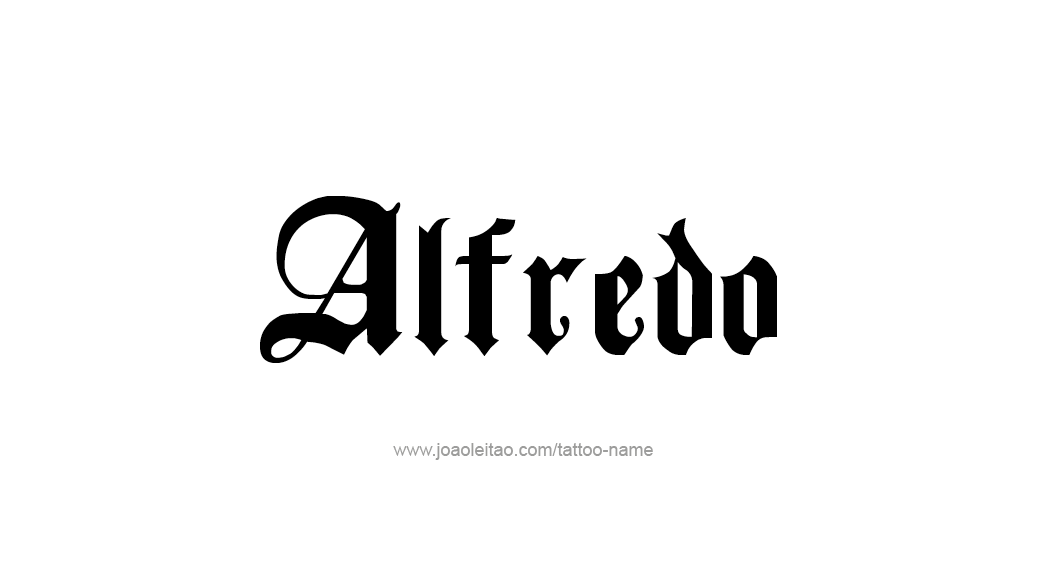 Tattoo Design  Name Alfredo   