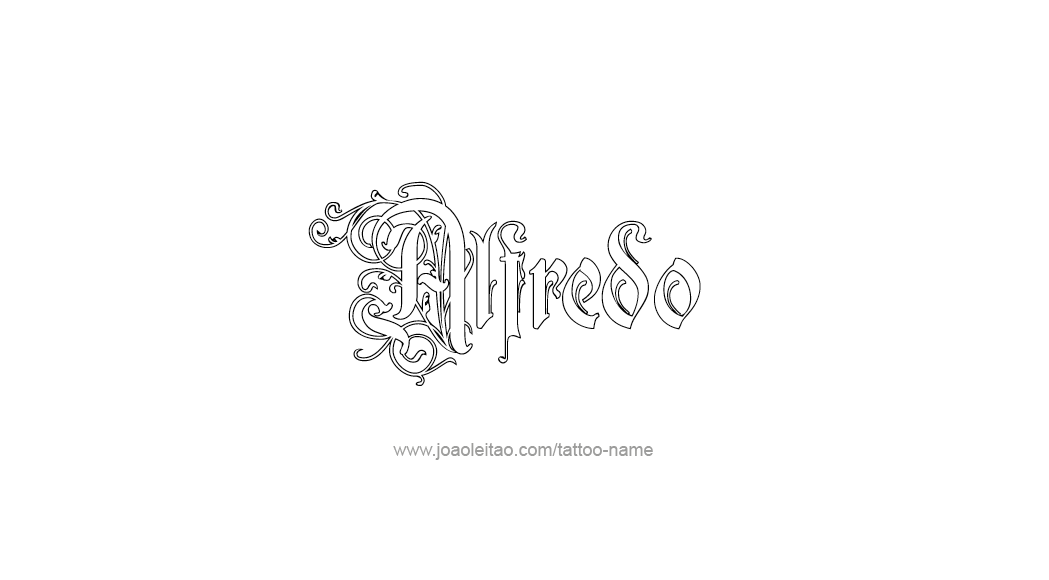 Tattoo Design  Name Alfredo   