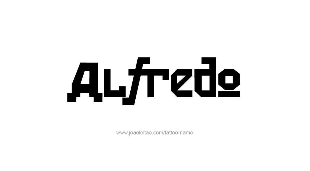 Tattoo Design  Name Alfredo   