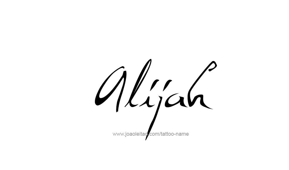 Tattoo Design  Name Alijah   