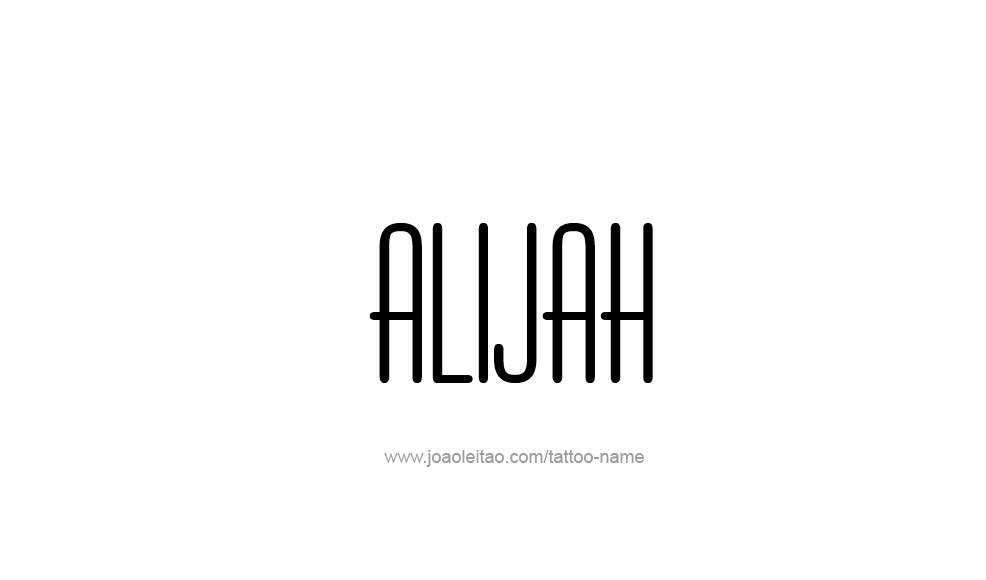 Tattoo Design  Name Alijah   