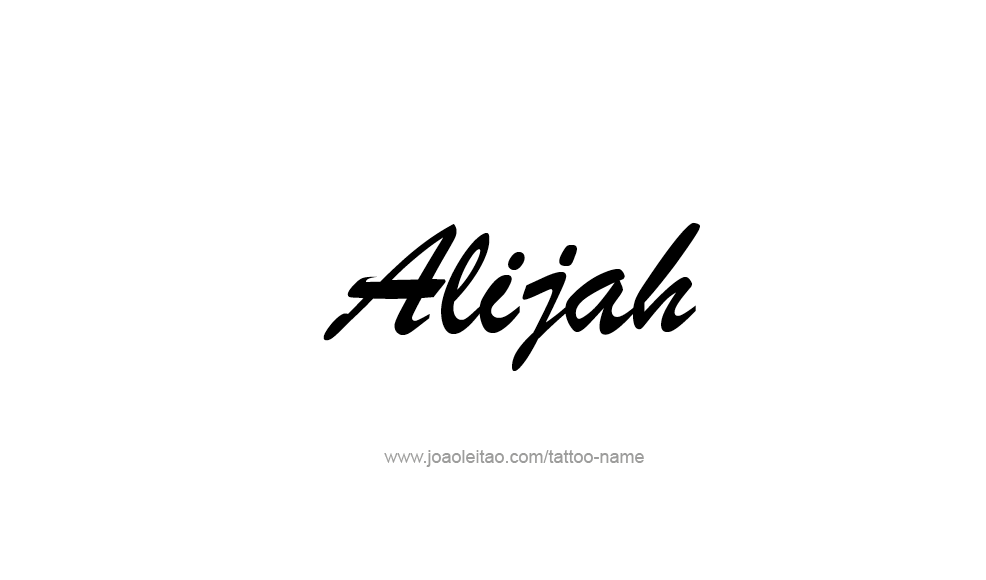 Tattoo Design  Name Alijah   