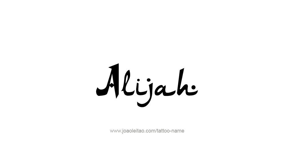 Tattoo Design  Name Alijah   