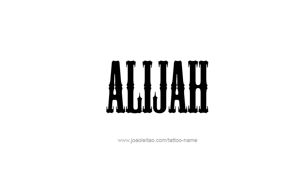 Tattoo Design  Name Alijah   