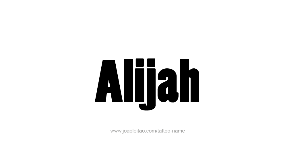 Tattoo Design  Name Alijah   