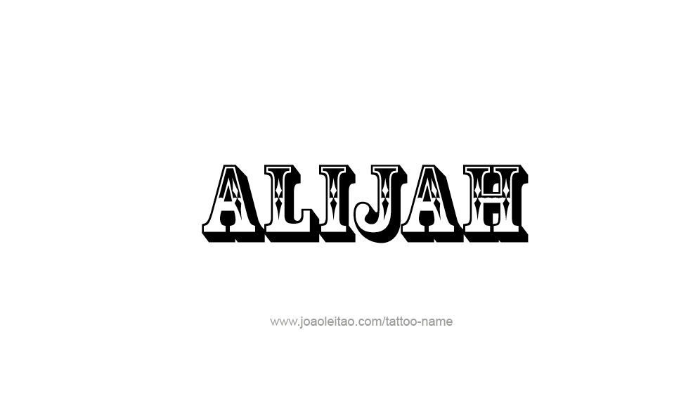 Tattoo Design  Name Alijah   