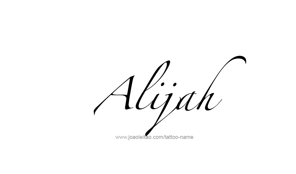 Tattoo Design  Name Alijah   