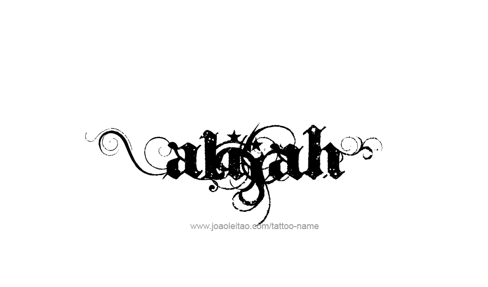 Tattoo Design  Name Alijah   