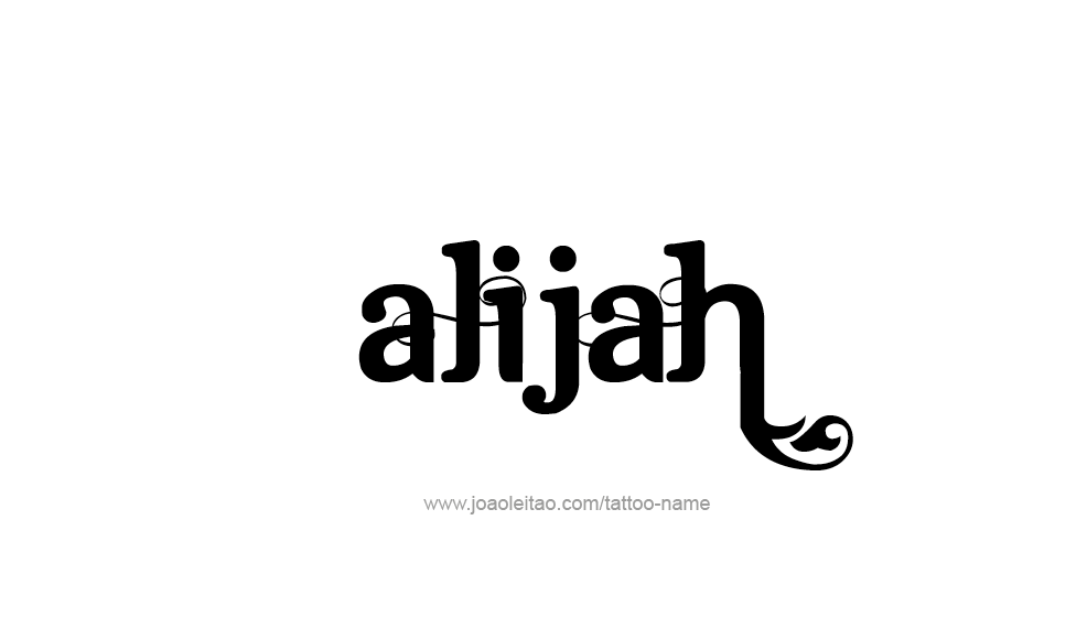 Tattoo Design  Name Alijah   