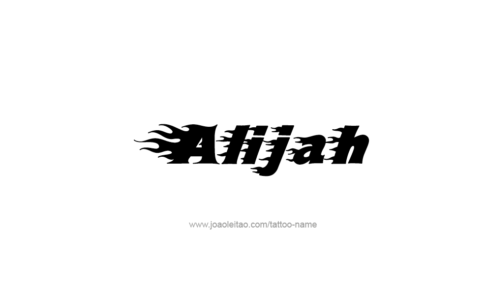 Tattoo Design  Name Alijah   