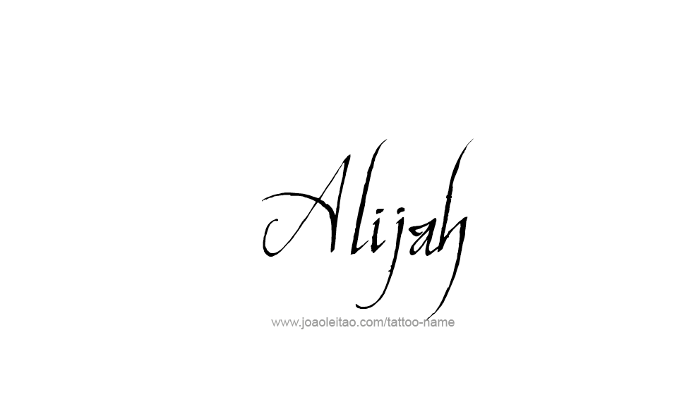 Tattoo Design  Name Alijah   