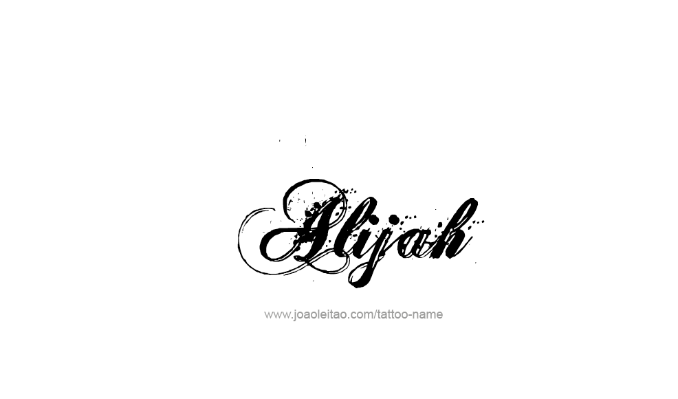 Tattoo Design  Name Alijah   