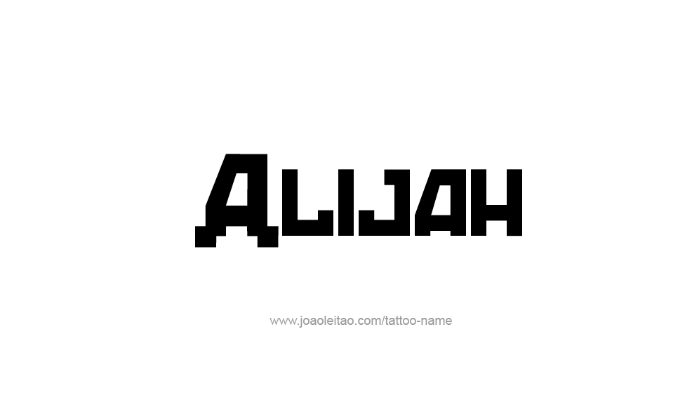 Tattoo Design  Name Alijah   