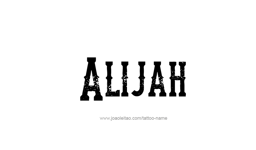 Tattoo Design  Name Alijah   