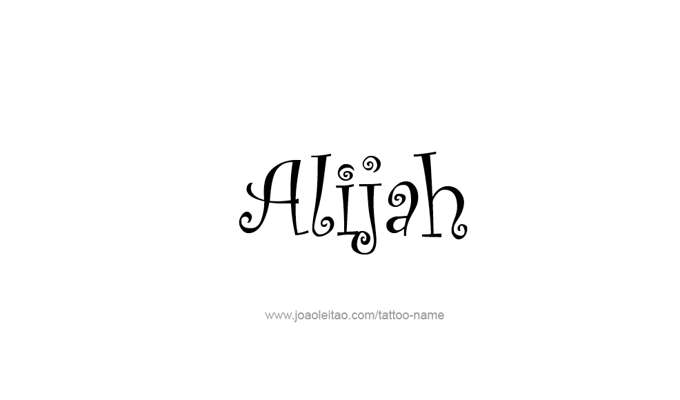 Tattoo Design  Name Alijah   